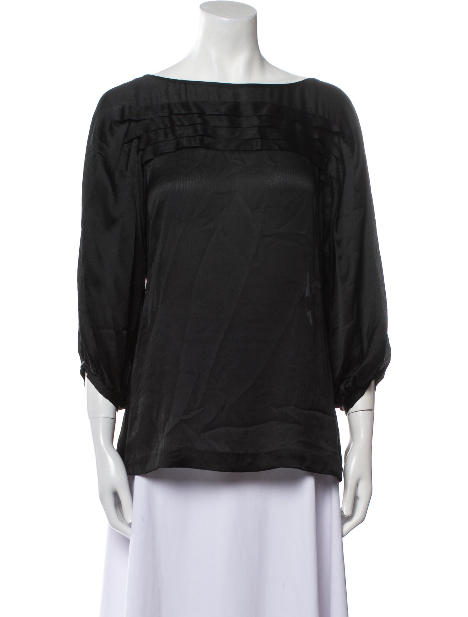 Diane von Furstenberg Silk Bateau Neckline Blouse