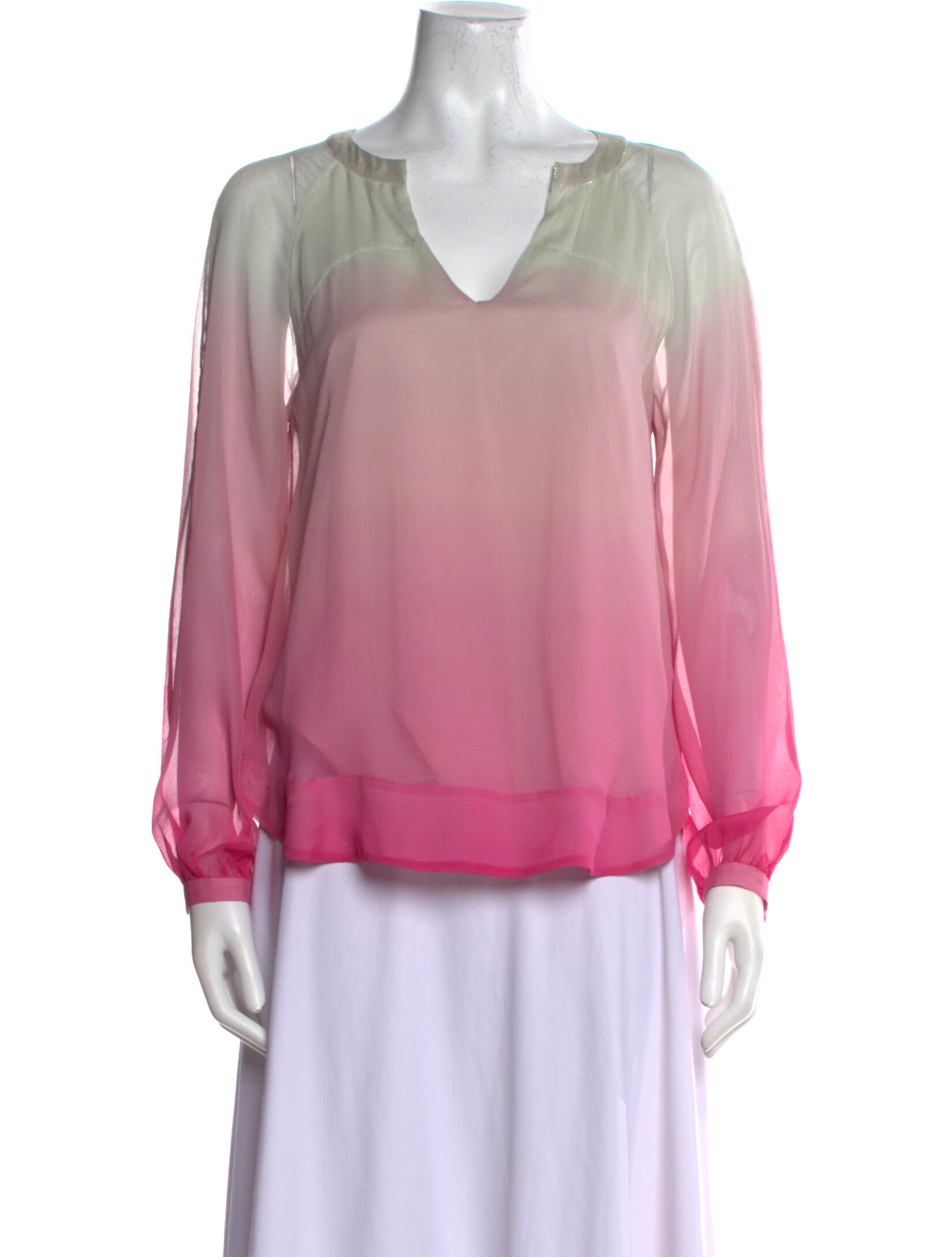 Diane von Furstenberg Silk V-Neck Blouse