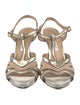 Diane von Furstenberg Leather T-Strap Sandals