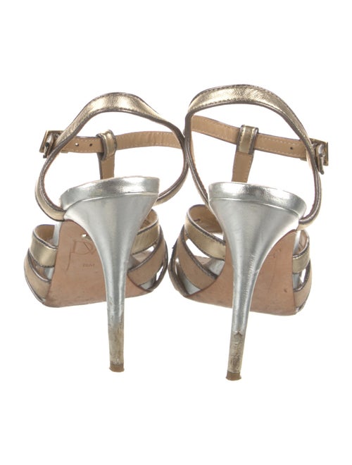 Diane von Furstenberg Leather T-Strap Sandals