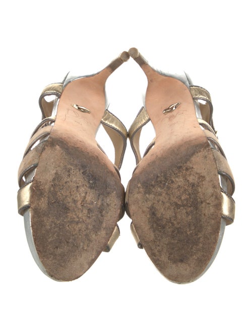 Diane von Furstenberg Leather T-Strap Sandals