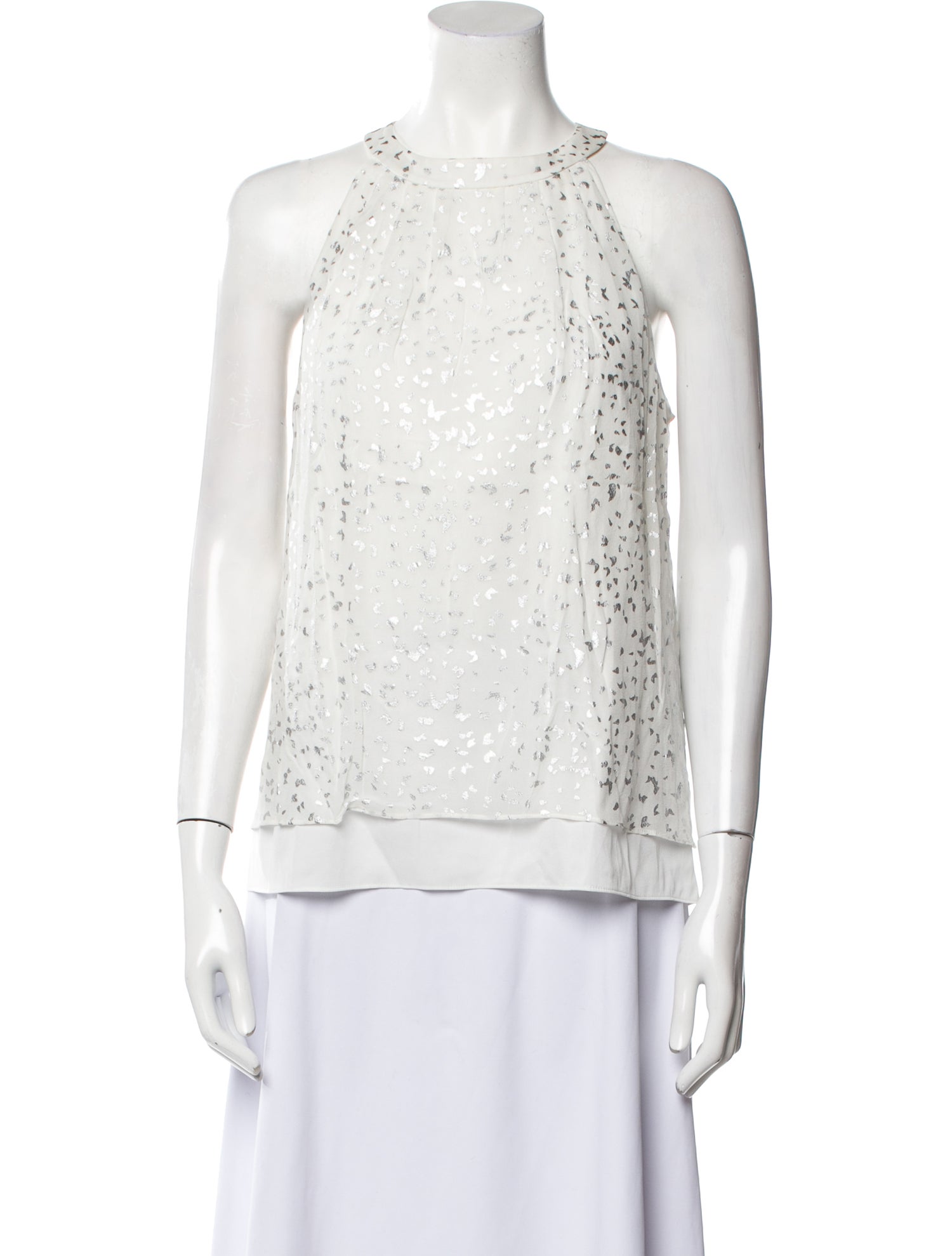 Diane von Furstenberg Silk Crew Neck Top
