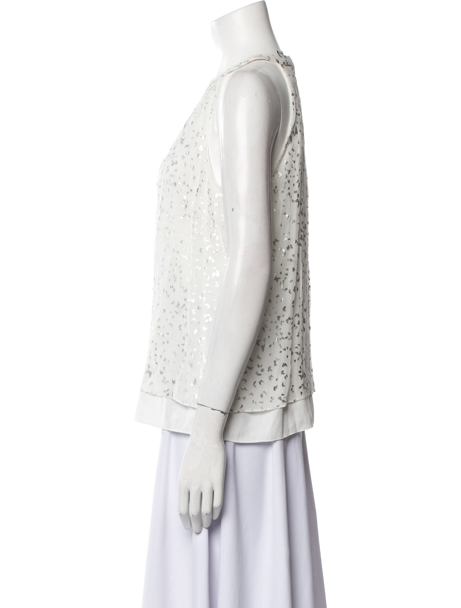 Diane von Furstenberg Silk Crew Neck Top