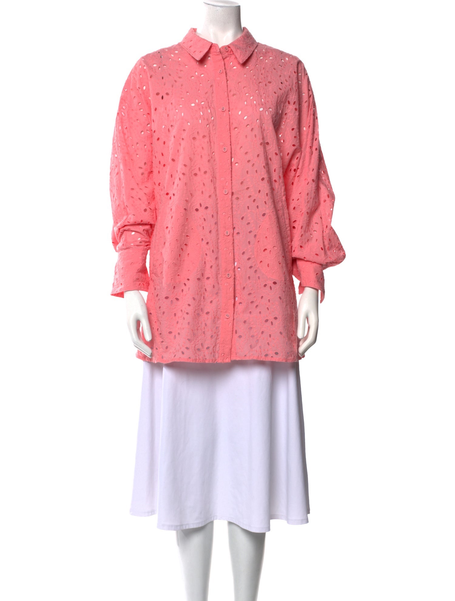 Diane von Furstenberg Lace Pattern Long Sleeve Tunic