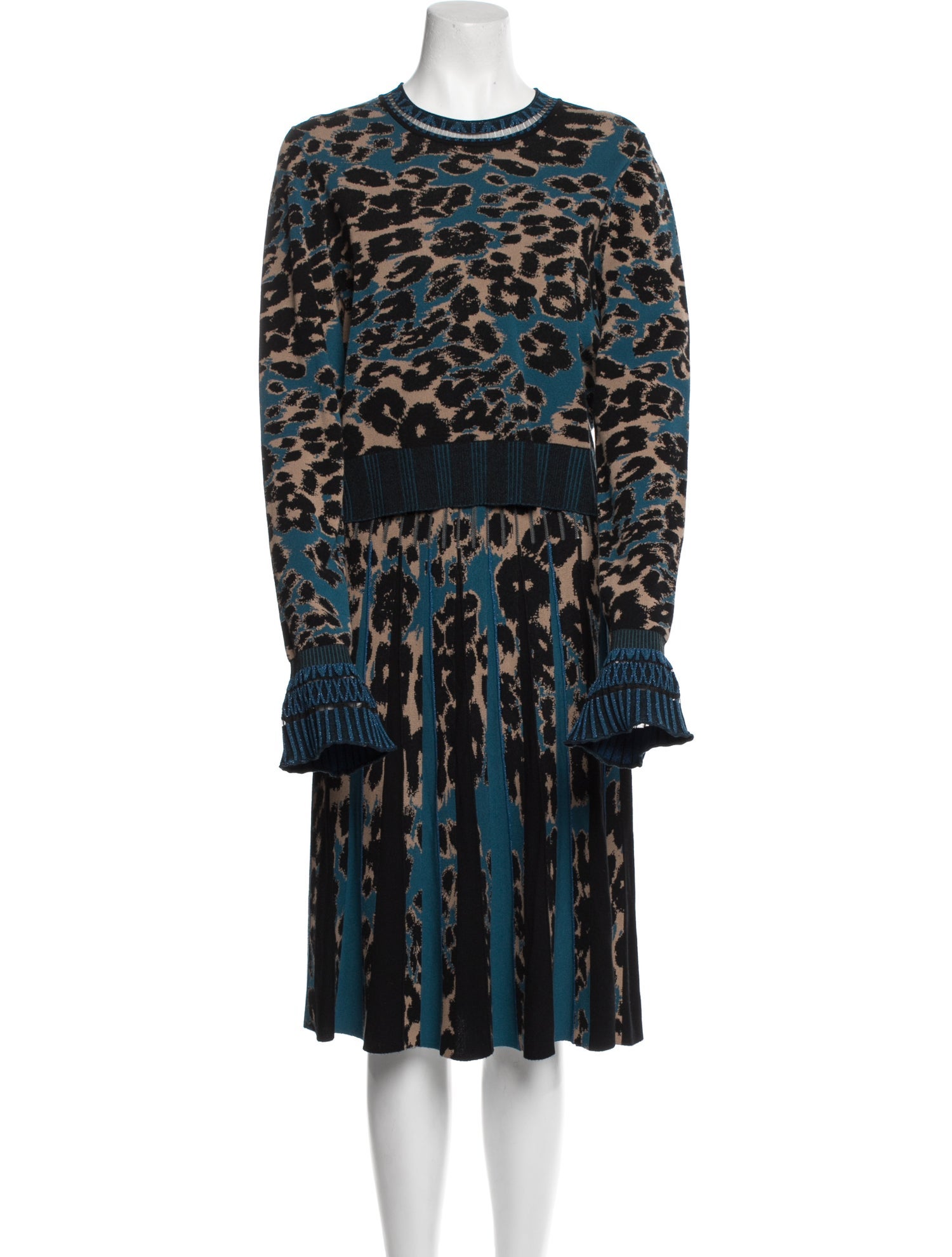 Diane von Furstenberg Animal Print Skirt Set