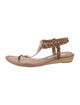 Diane von Furstenberg Leather T-Strap Sandals