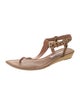Diane von Furstenberg Leather T-Strap Sandals