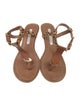 Diane von Furstenberg Leather T-Strap Sandals