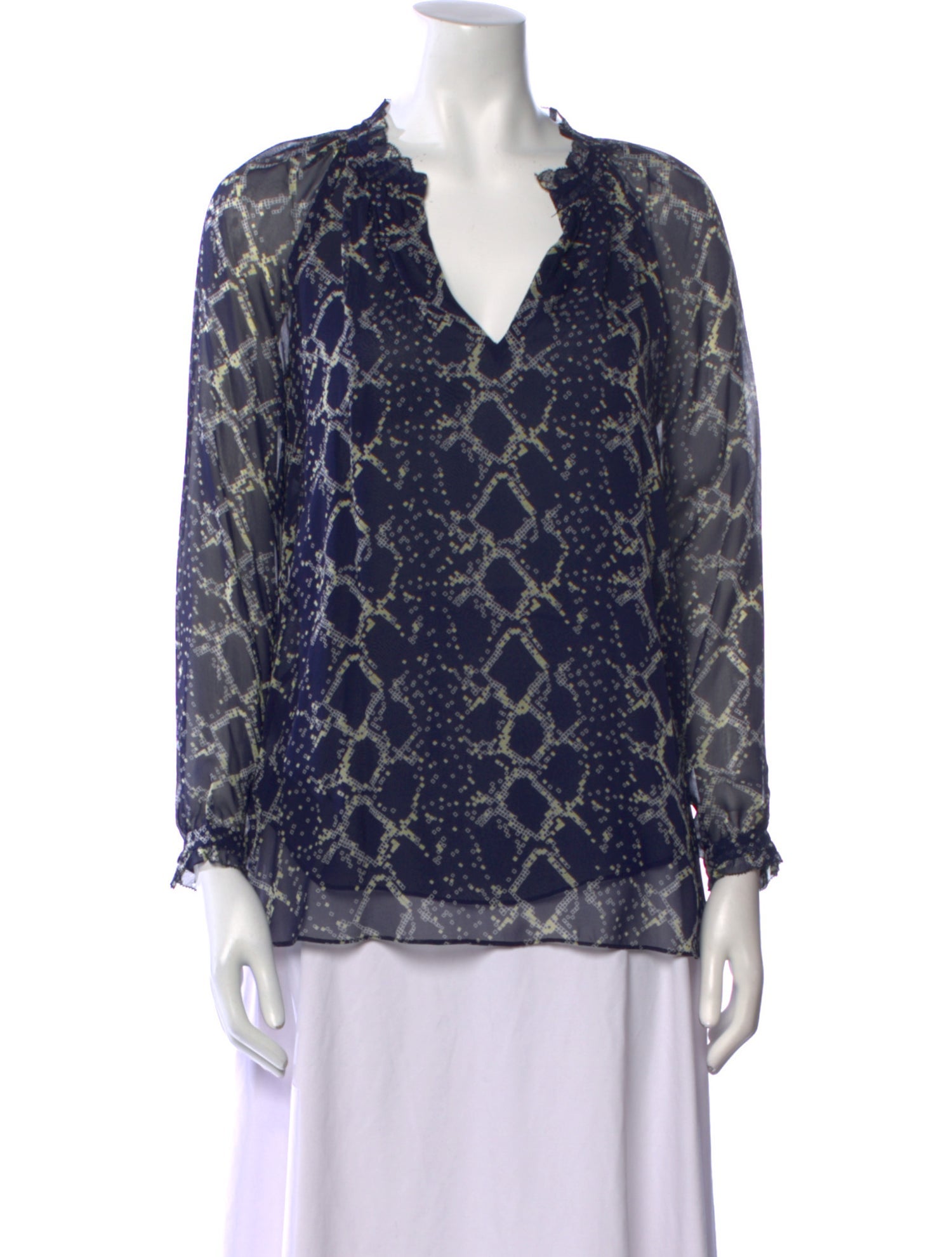 Diane von Furstenberg Silk Printed Blouse