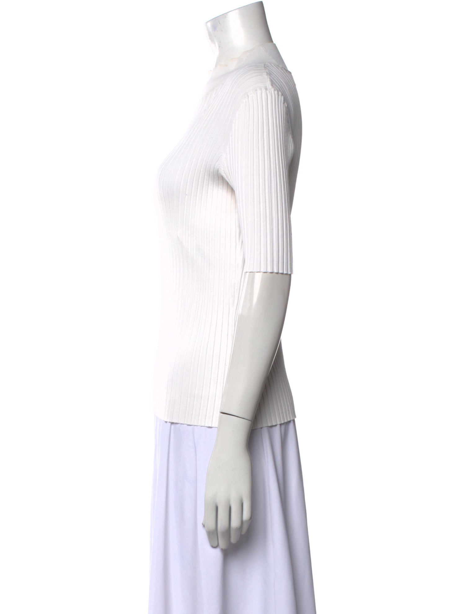 Diane von Furstenberg Mock Neck Short Sleeve Top