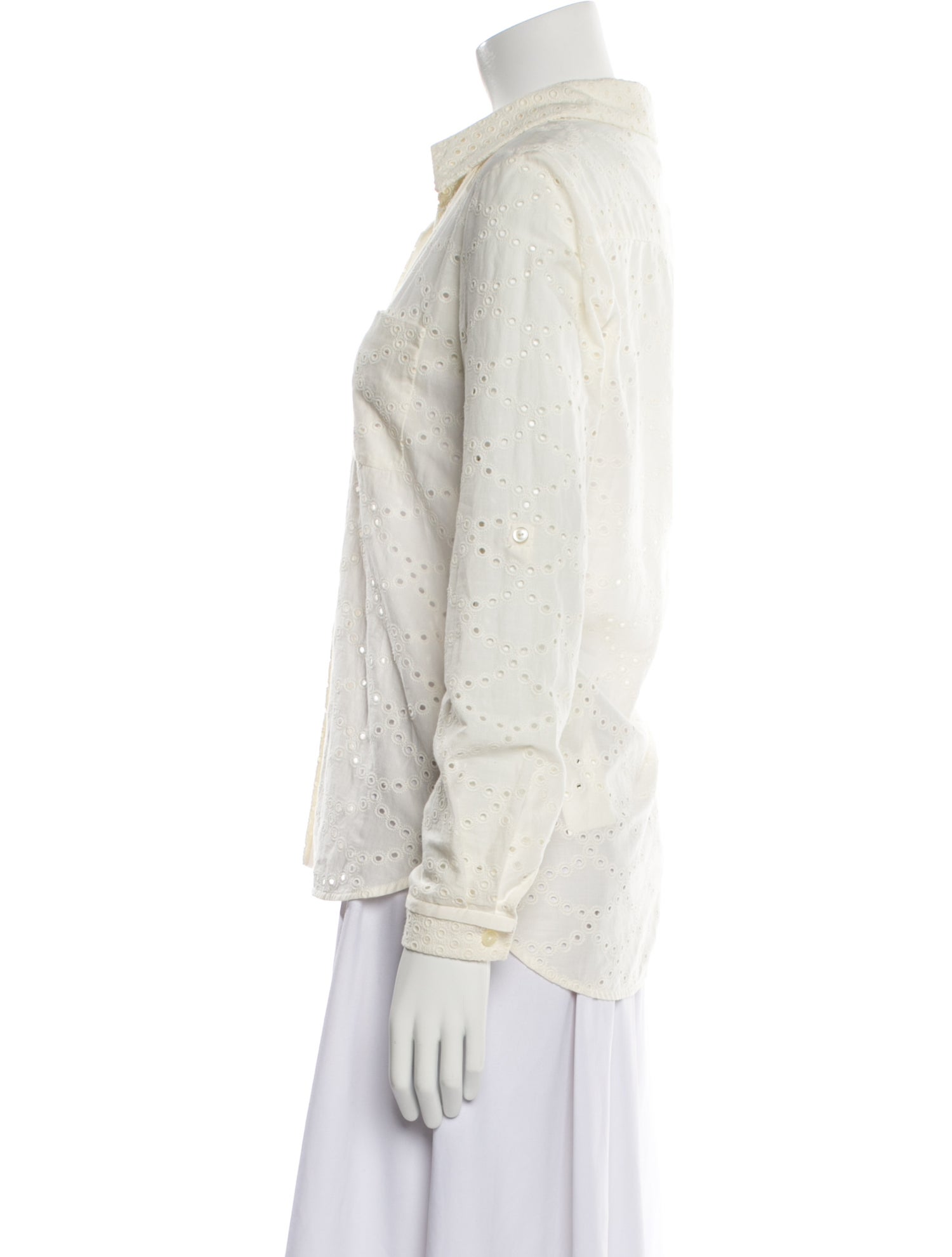 Diane von Furstenberg Long Sleeve Button-Up Top