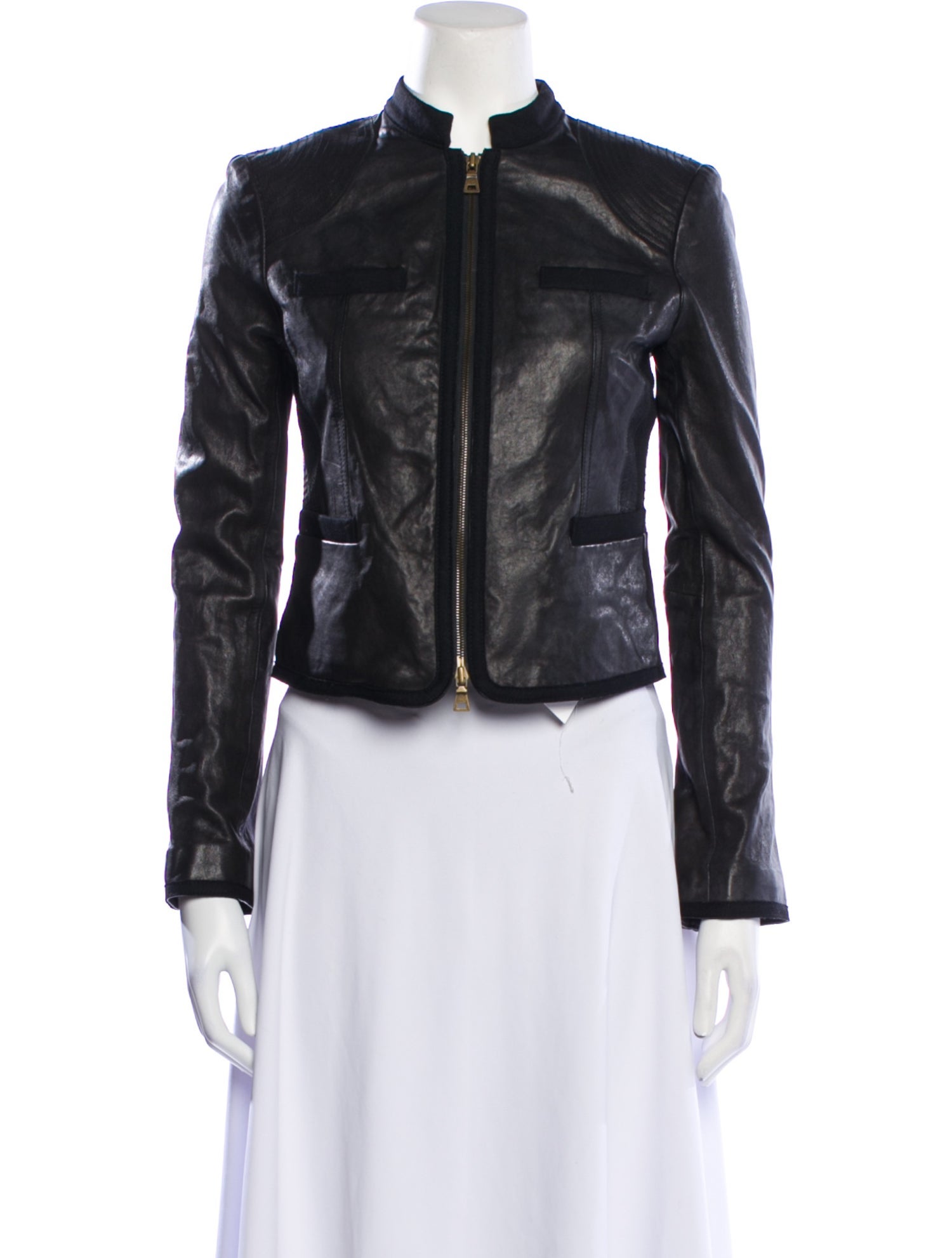 Diane von Furstenberg Leather Biker Jacket