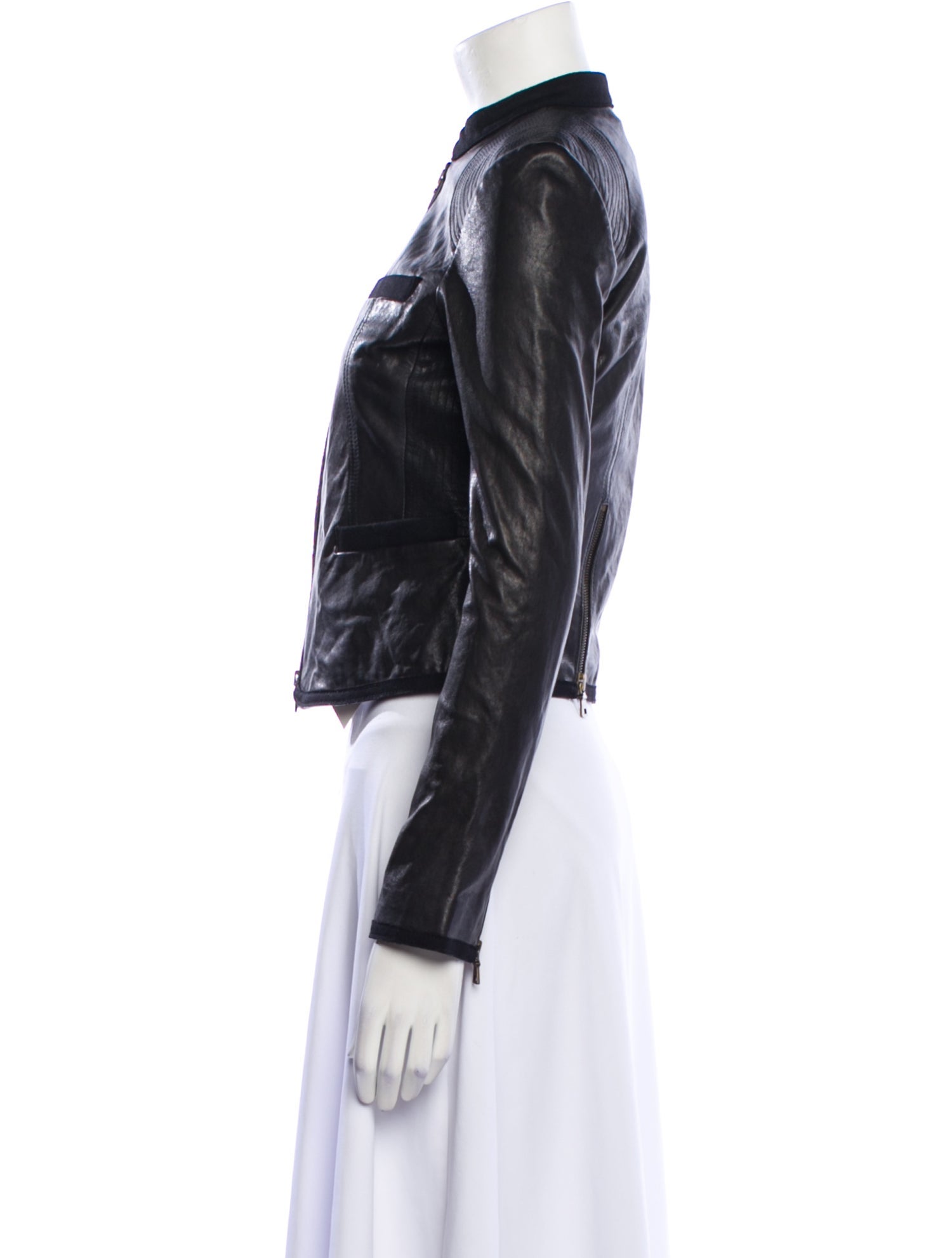 Diane von Furstenberg Leather Biker Jacket