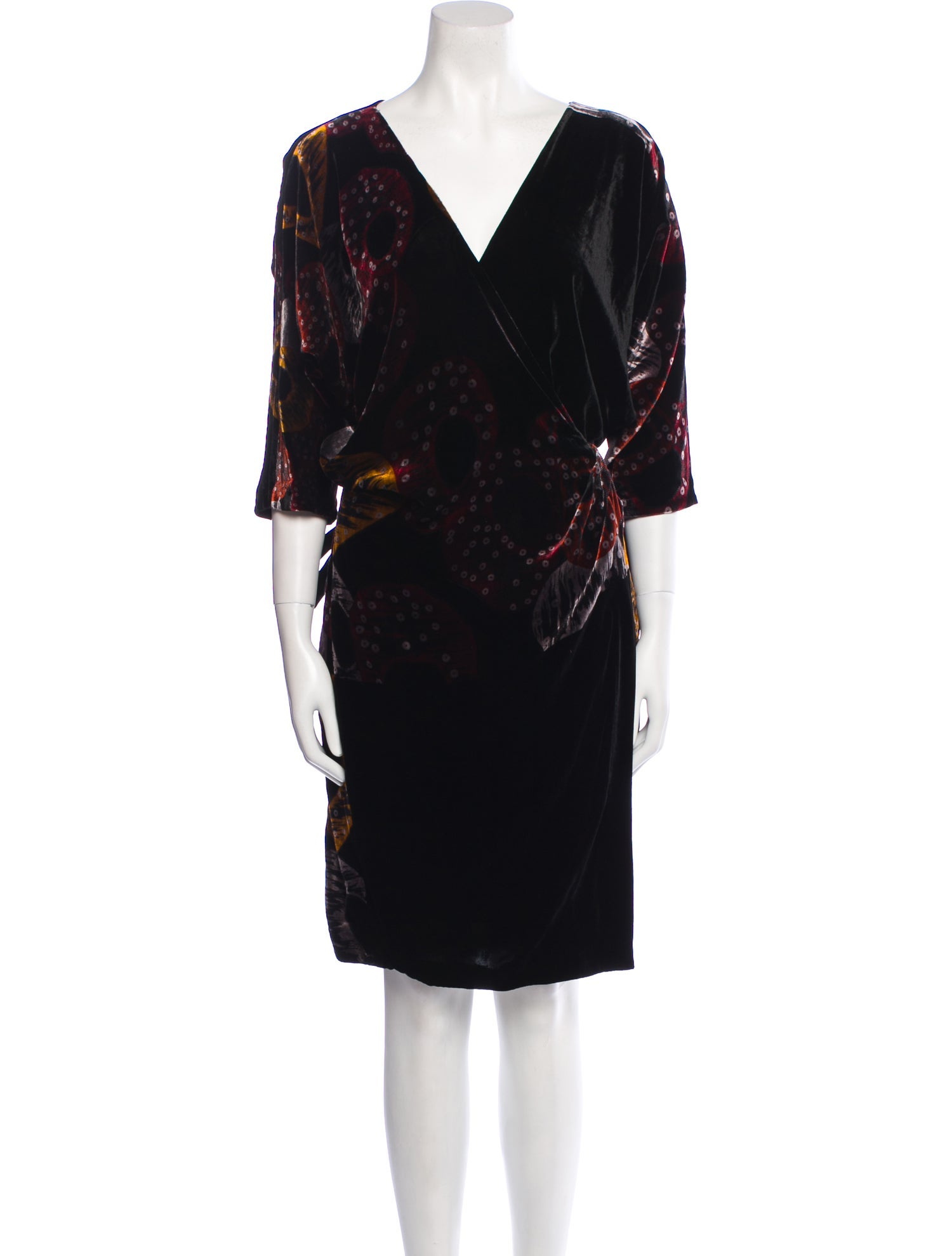 Diane von Furstenberg Grosgrain Trim Robe