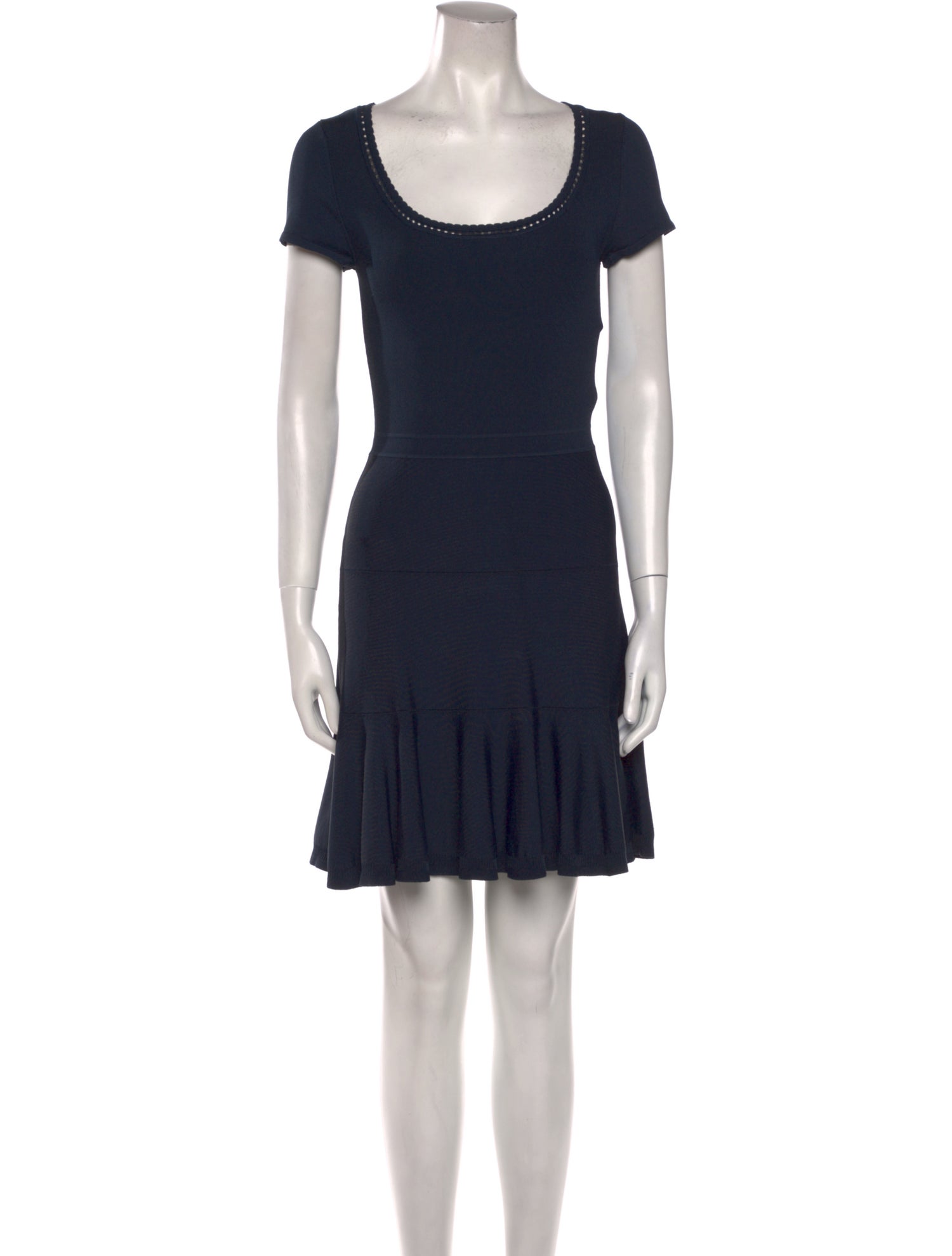 Diane von Furstenberg Scoop Neck Mini Dress
