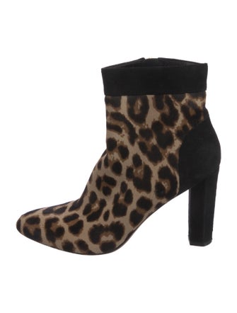 Diane von Furstenberg Ponyhair Animal Print Boots