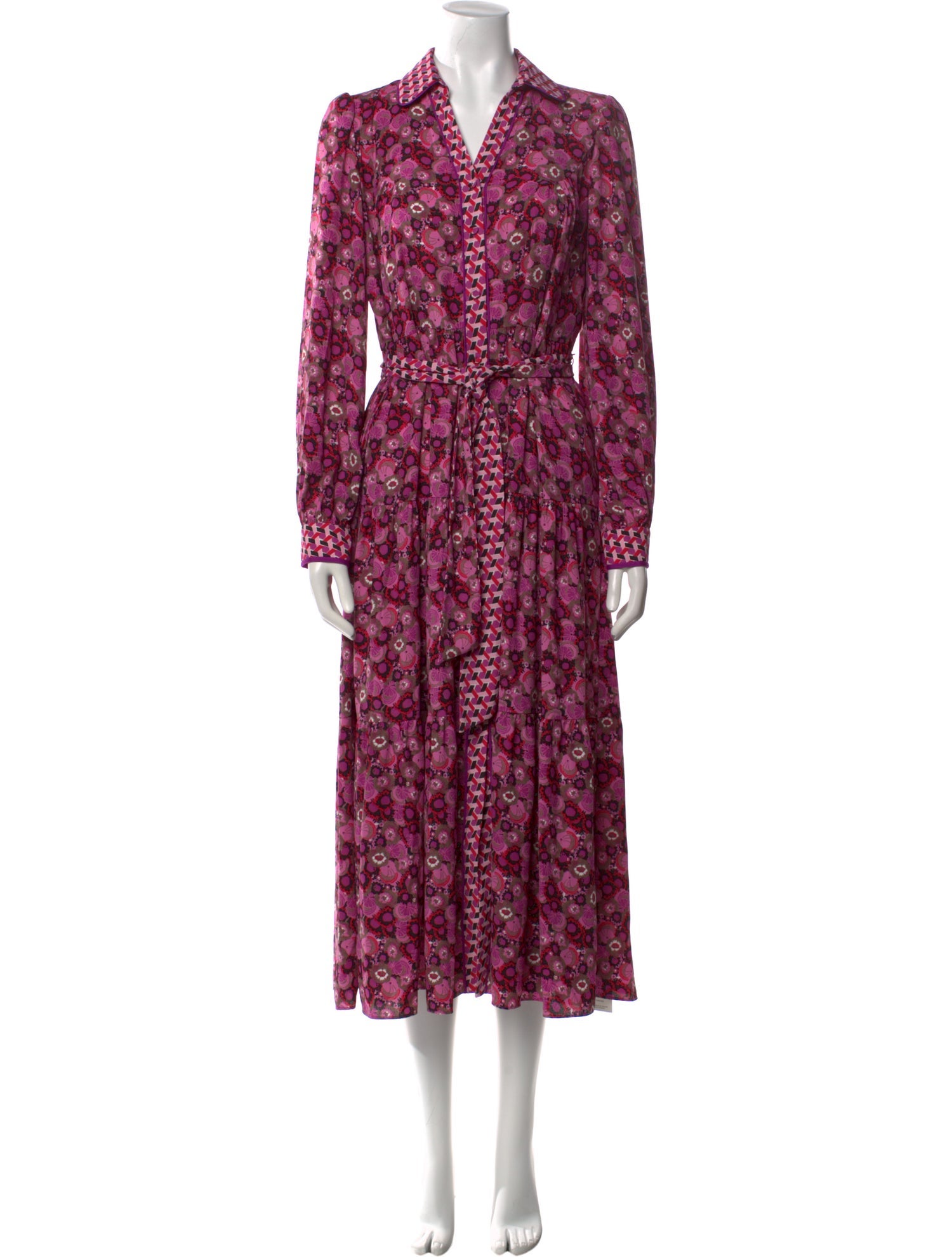 Diane von Furstenberg Floral Print Long Dress