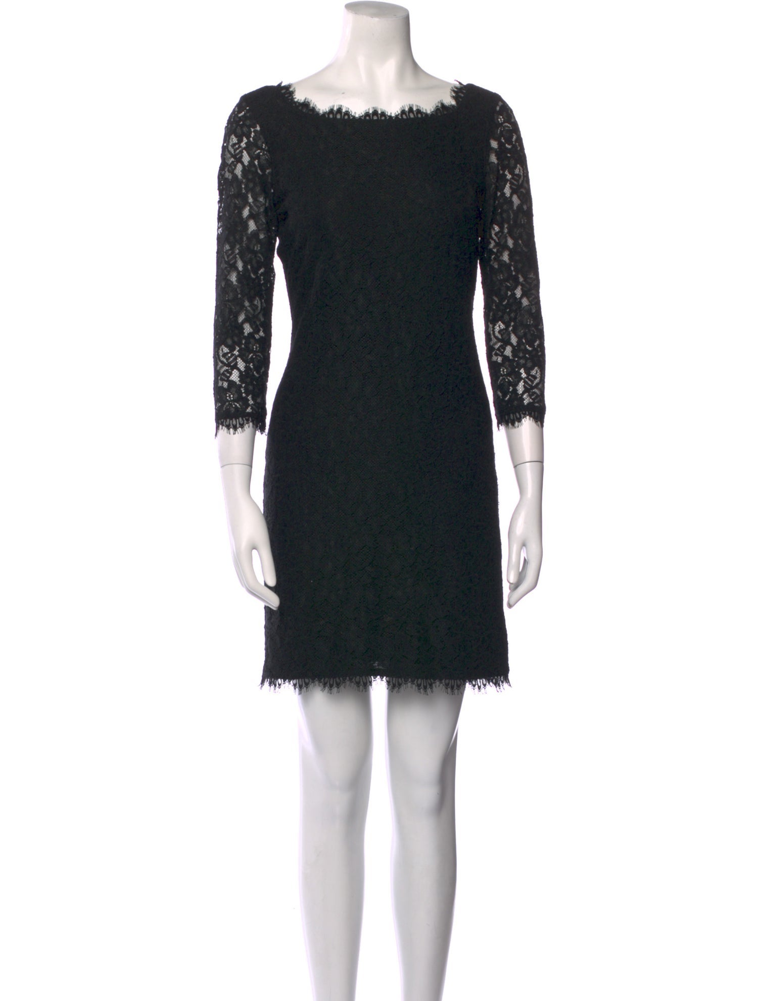 Diane von Furstenberg Lace Pattern Mini Dress