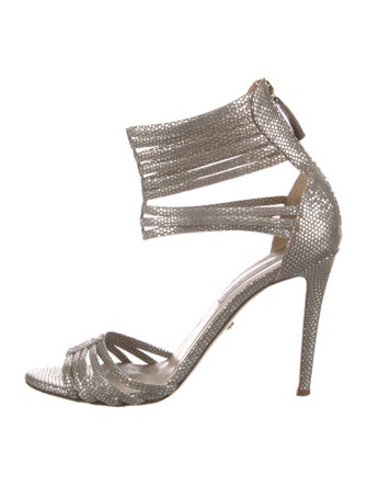 Diane von Furstenberg Leather Cutout Accent Gladiator Sandals