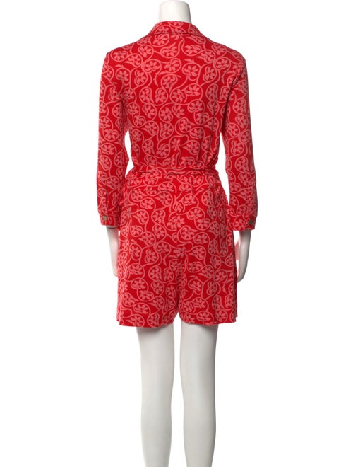 Diane von Furstenberg Printed V-Neck Romper