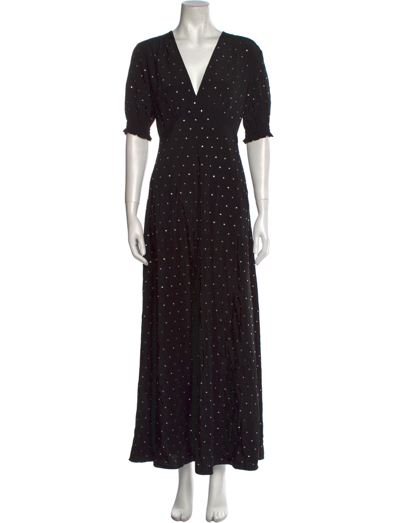 Diane von Furstenberg Polka Dot Print Long Dress