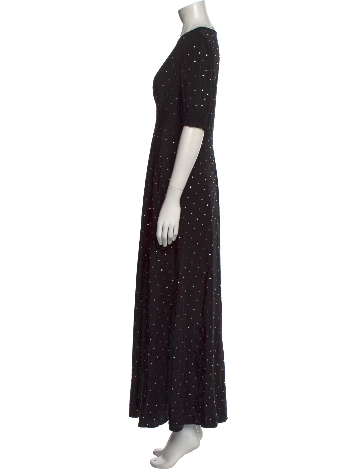 Diane von Furstenberg Polka Dot Print Long Dress