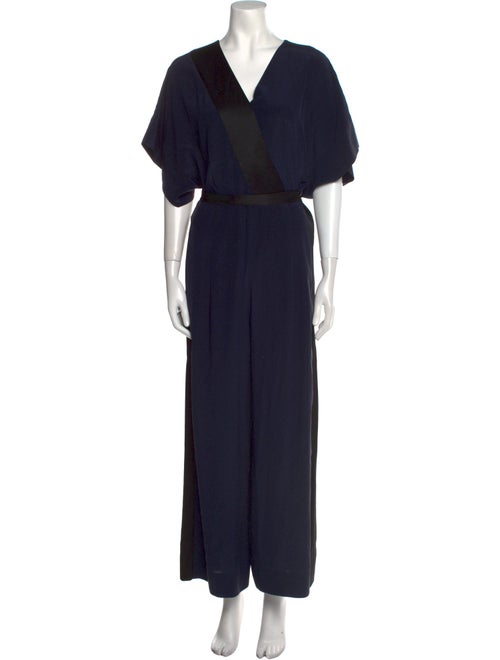 Diane von Furstenberg Silk V-Neck Jumpsuit