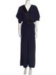 Diane von Furstenberg Silk V-Neck Jumpsuit