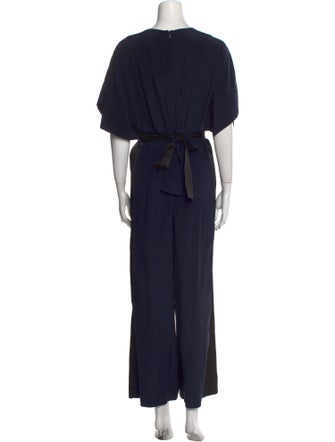 Diane von Furstenberg Silk V-Neck Jumpsuit