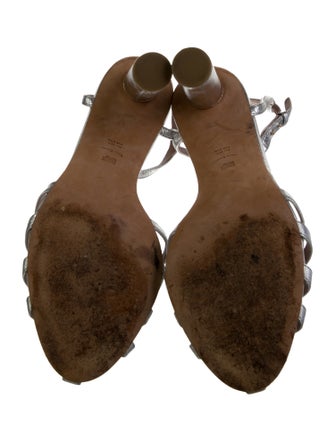 Diane von Furstenberg Leather T-Strap Sandals