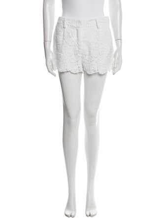 Diane von Furstenberg Lace Pattern Mini Shorts
