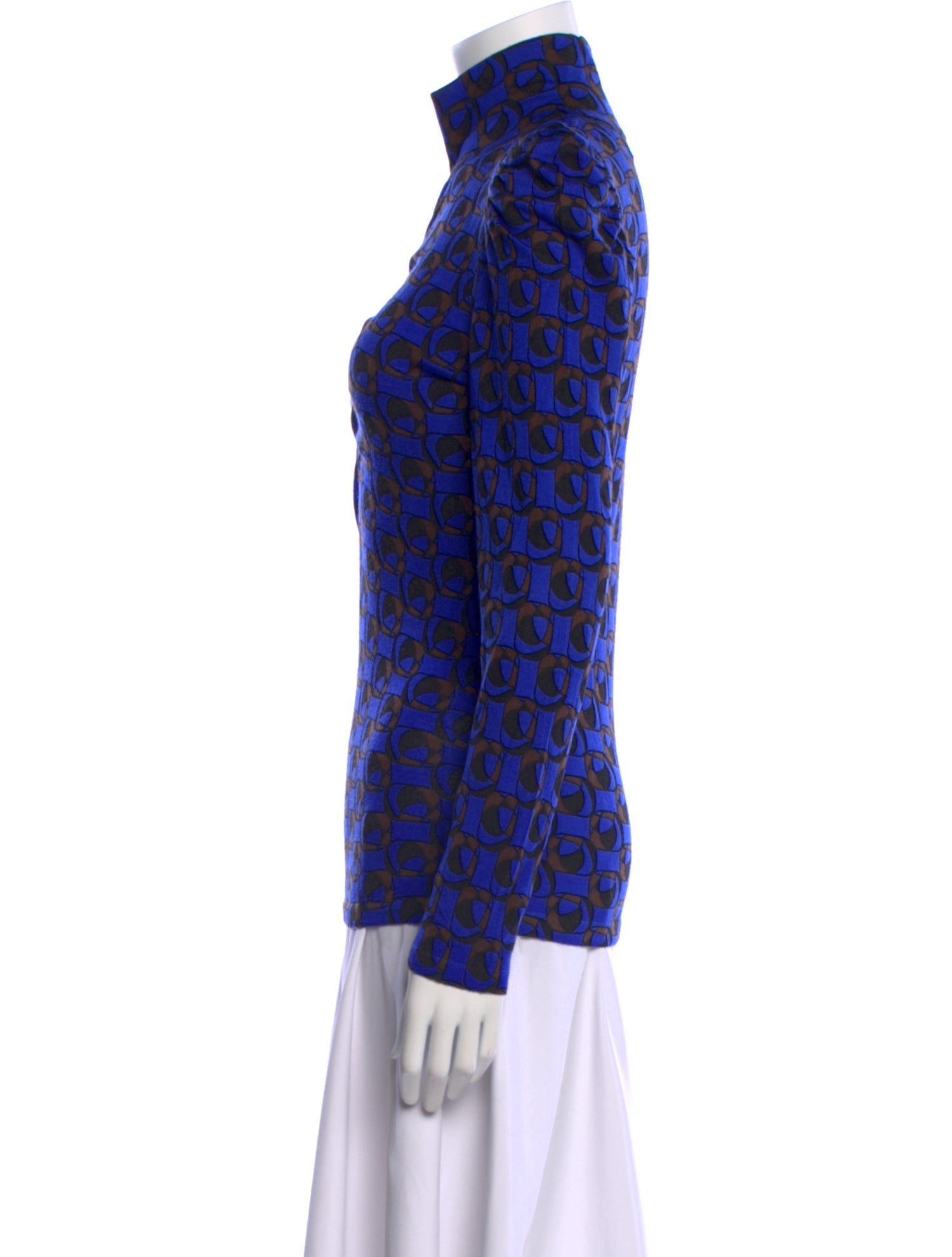 Diane von Furstenberg Merino Wool Printed Sweater