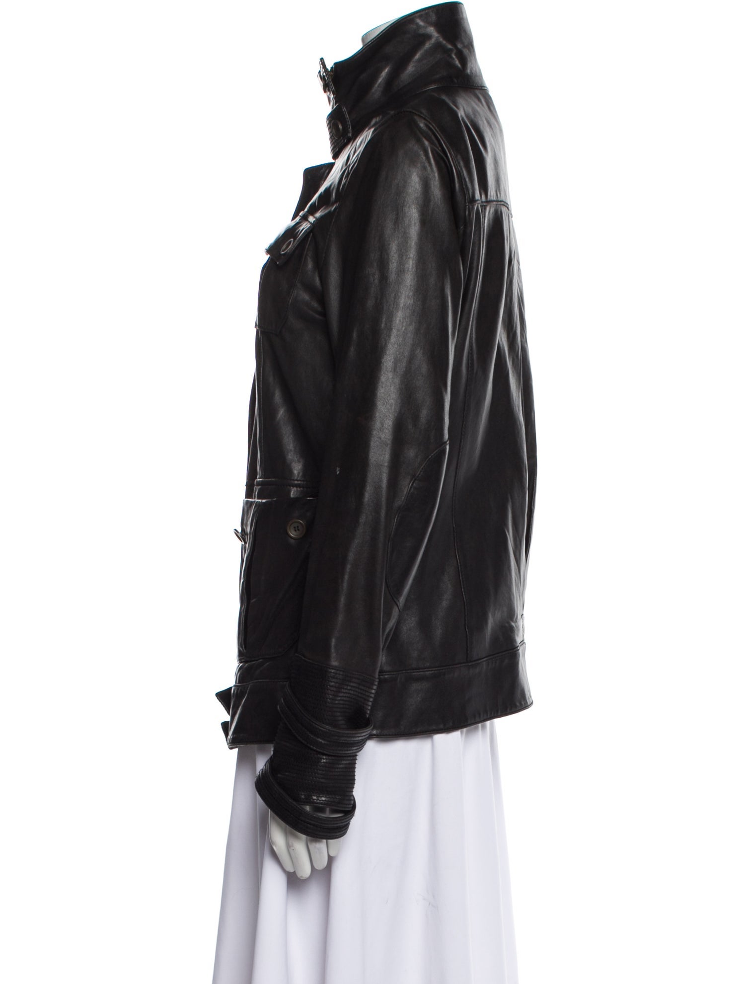 Diane von Furstenberg Leather Biker Jacket