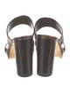Diane von Furstenberg Leather Animal Print Slides