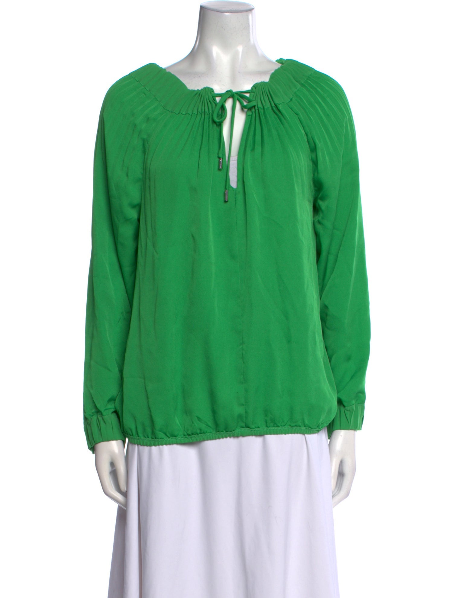 Diane von Furstenberg V-Neck Long Sleeve Blouse