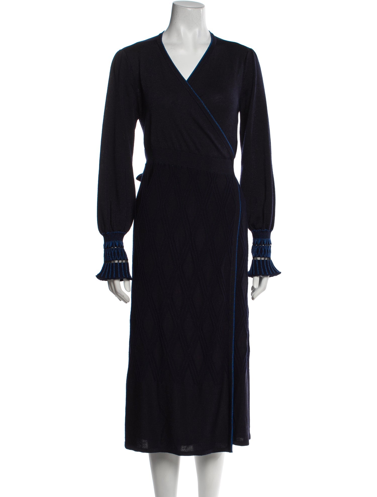 Diane von Furstenberg Pleated Accents Robe w/ Tags