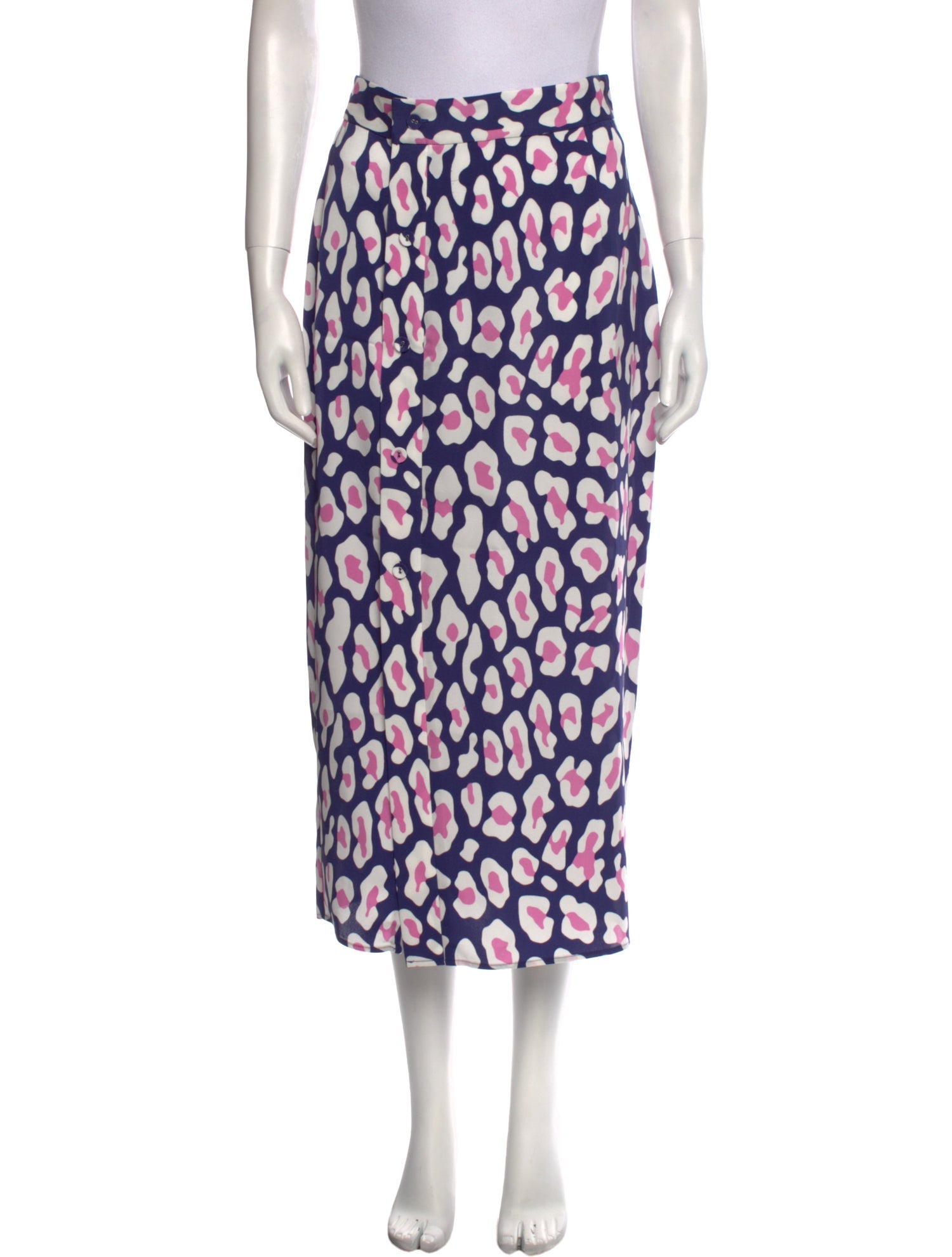 Diane von Furstenberg Printed Midi Length Skirt