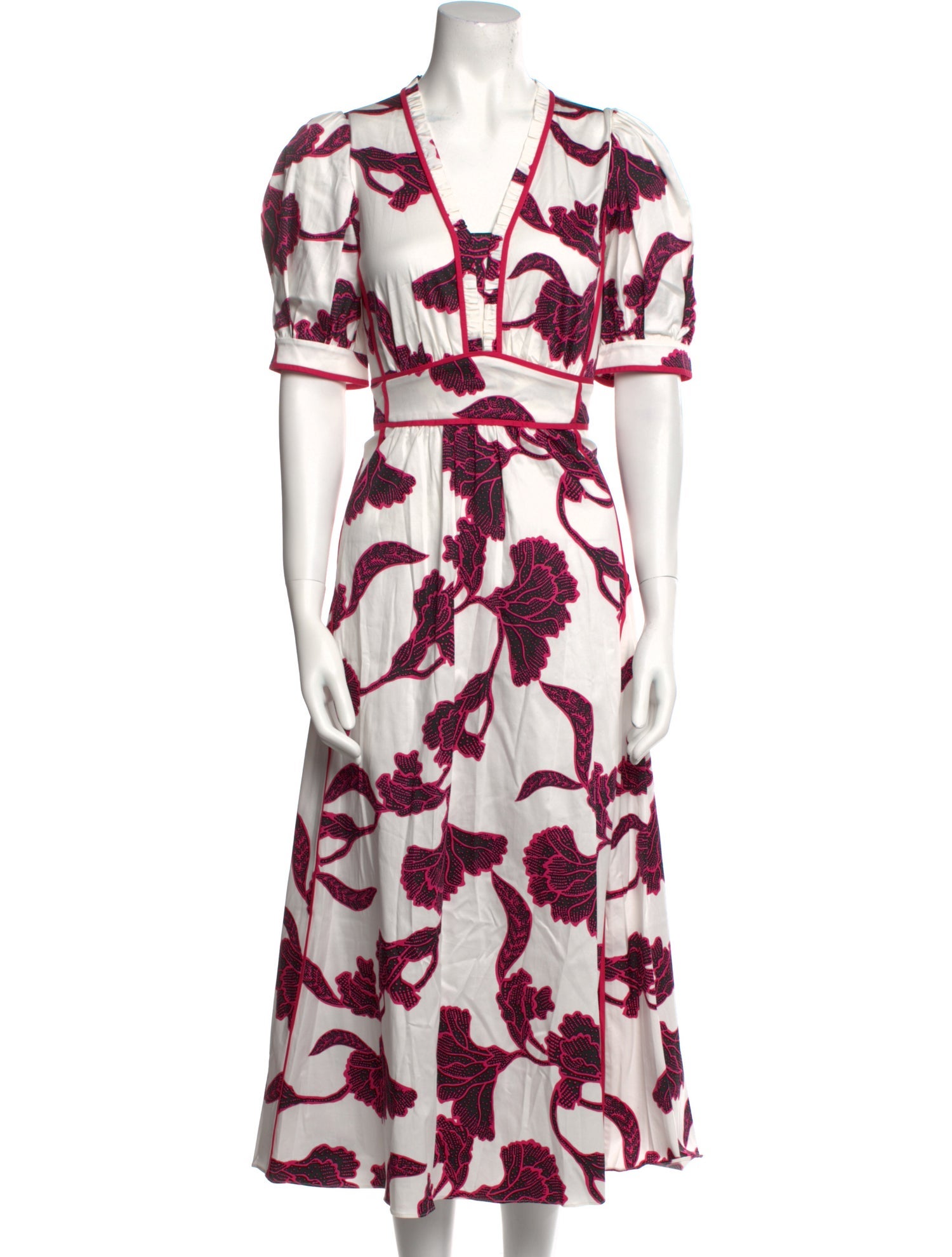 Diane von Furstenberg Floral Print Long Dress w/ Tags