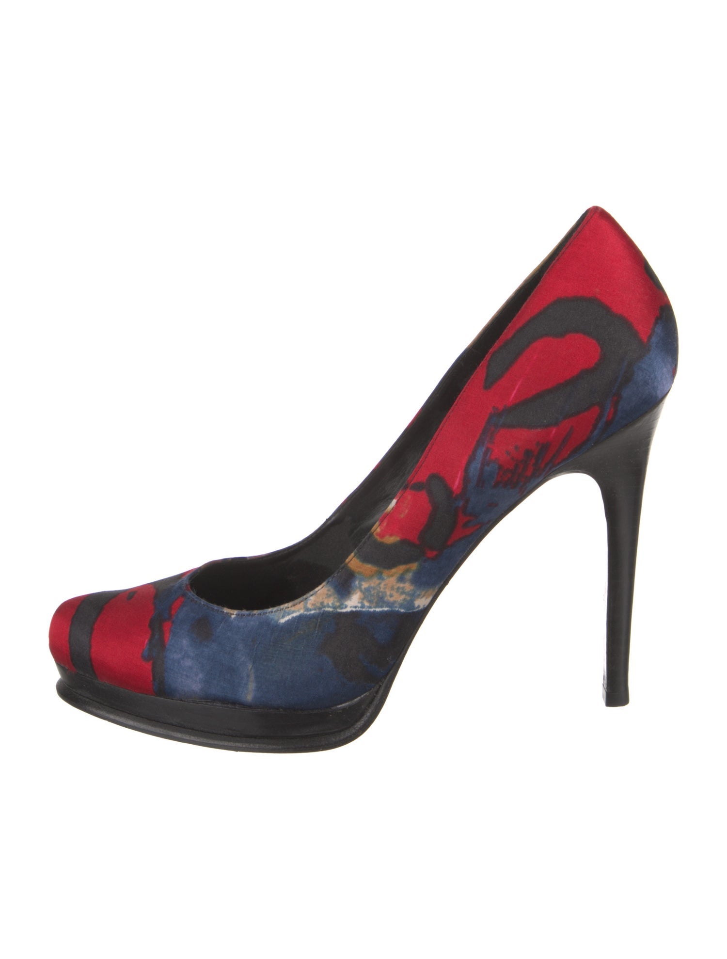 Diane von Furstenberg Satin Printed Pumps