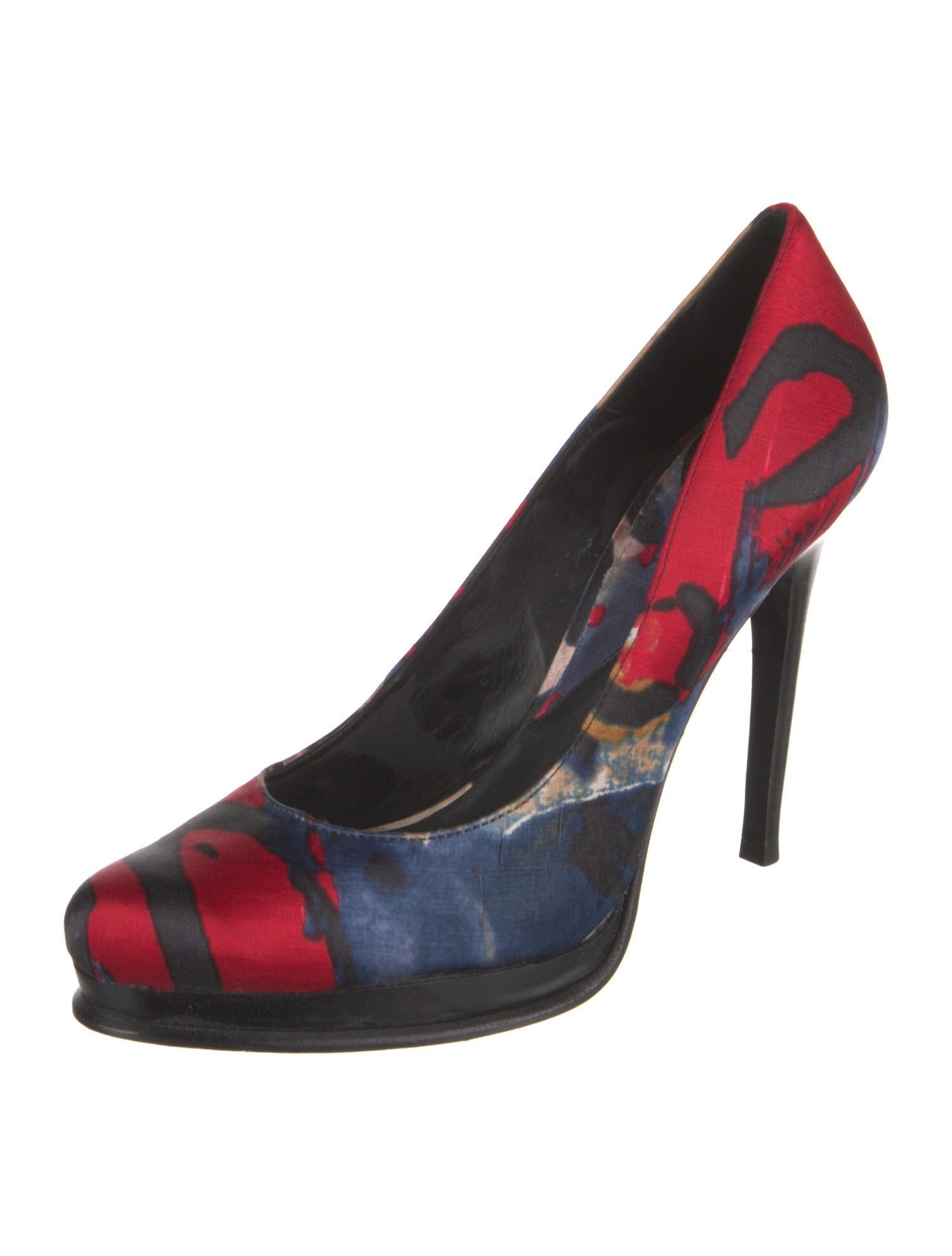 Diane von Furstenberg Satin Printed Pumps