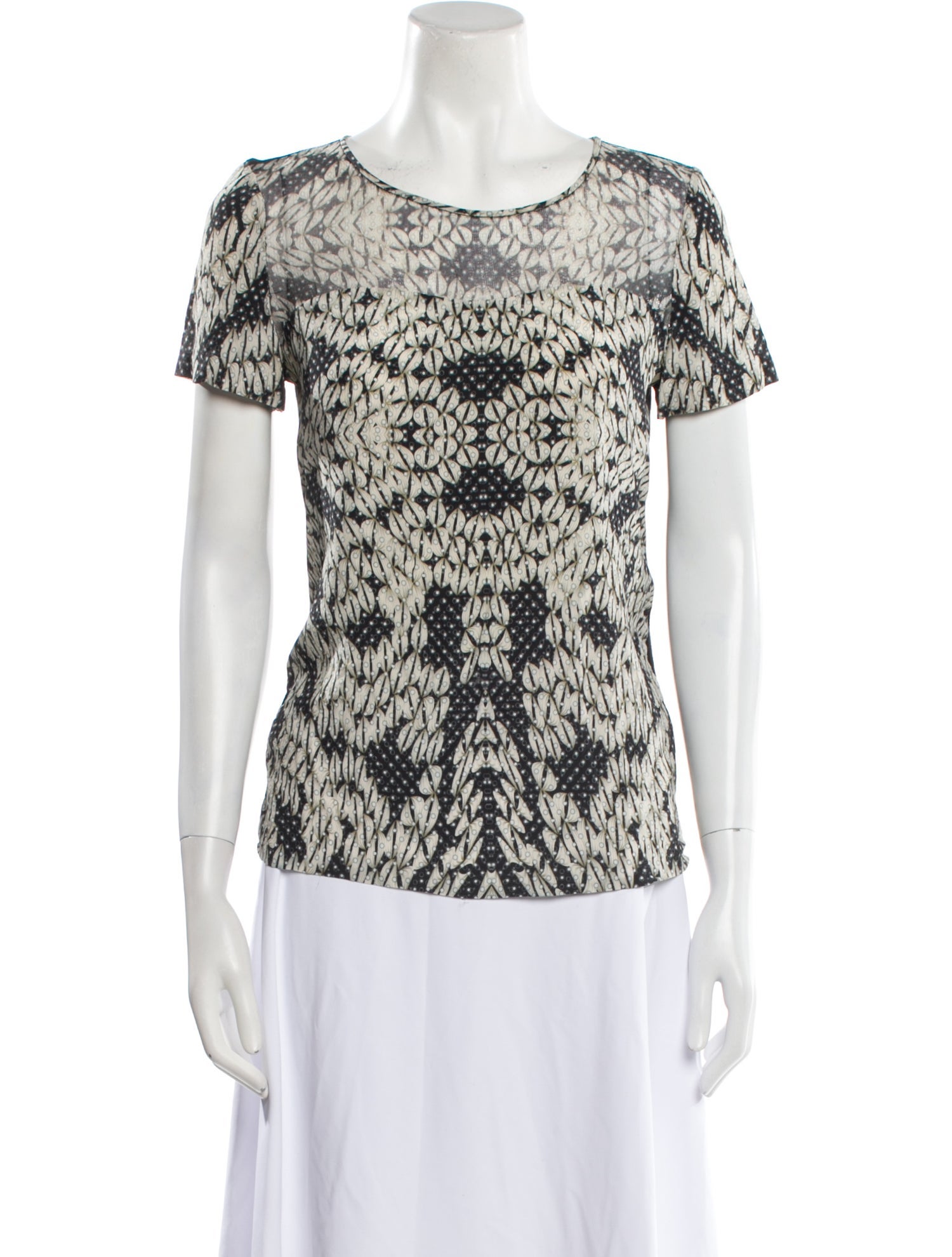 Diane von Furstenberg Silk Printed T-Shirt
