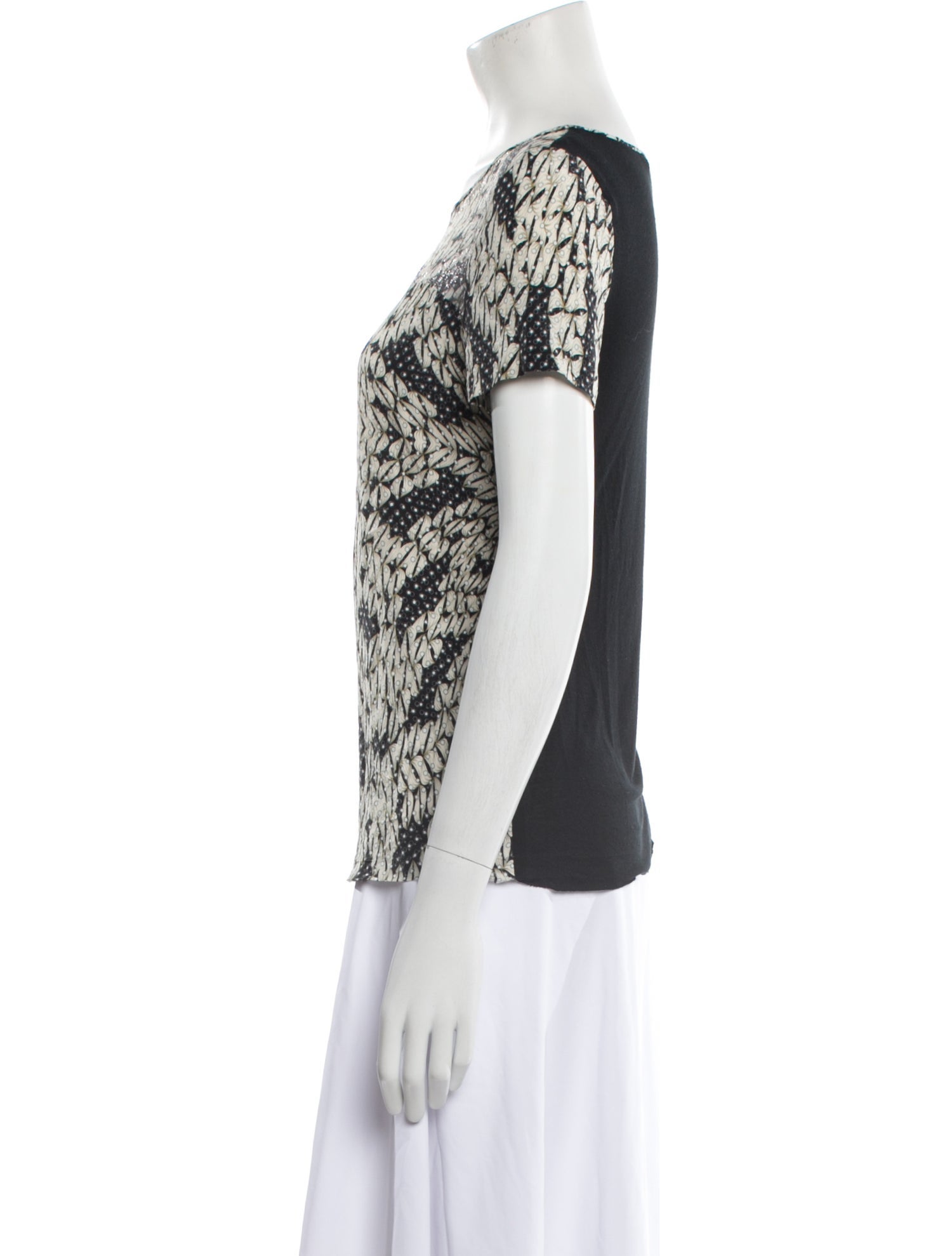 Diane von Furstenberg Silk Printed T-Shirt