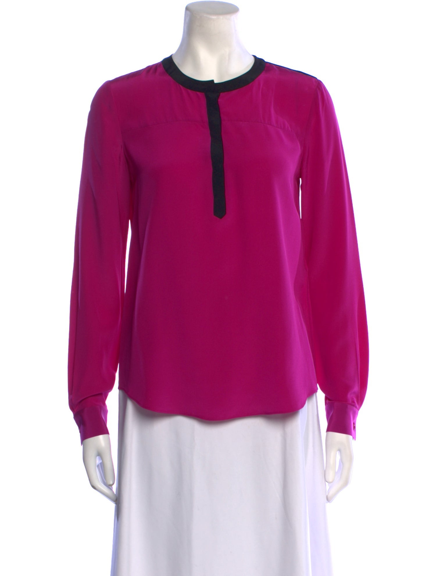 Diane von Furstenberg Silk Mock Neck Blouse