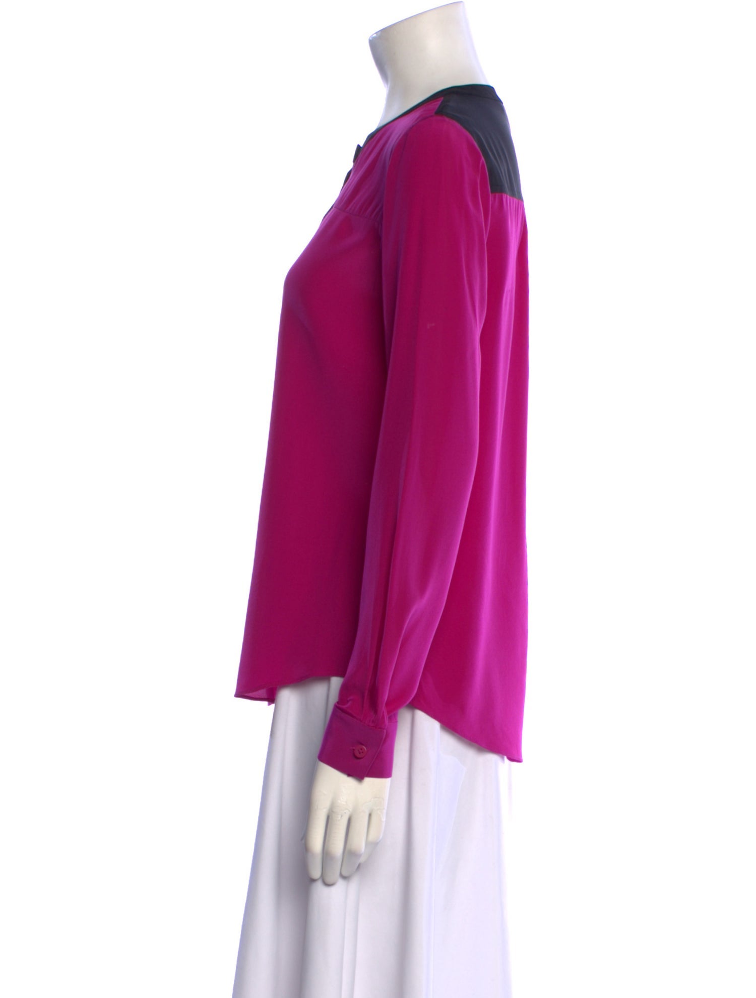 Diane von Furstenberg Silk Mock Neck Blouse
