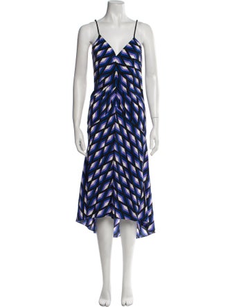 Diane von Furstenberg Printed Midi Length Dress