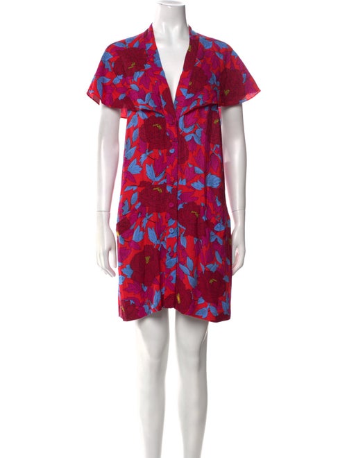 Diane von Furstenberg Floral Print Knee-Length Dress