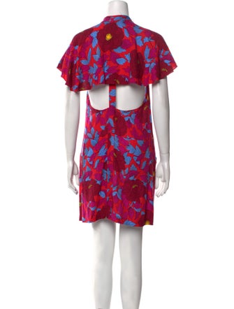 Diane von Furstenberg Floral Print Knee-Length Dress