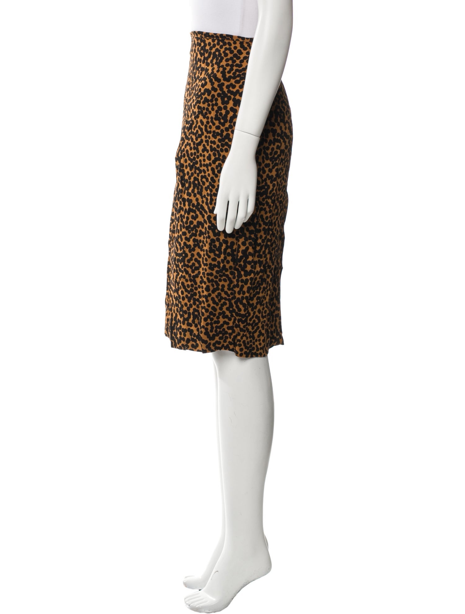 Diane von Furstenberg Polka Dot Print Knee-Length Skirt