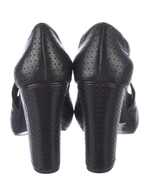 Diane von Furstenberg Leather Lasercut Accents Pumps