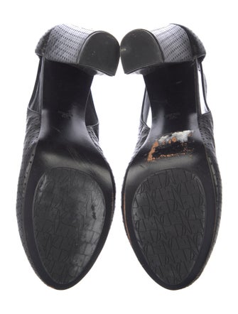 Diane von Furstenberg Leather Lasercut Accents Pumps